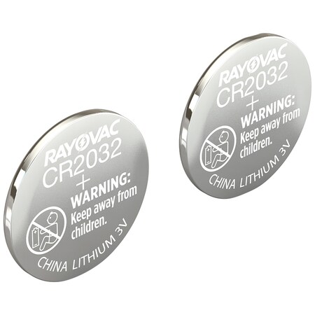 Rayovac Lithium CR2032 3V Keyless Entry Battery, Pack/2 KECR2032-2C
